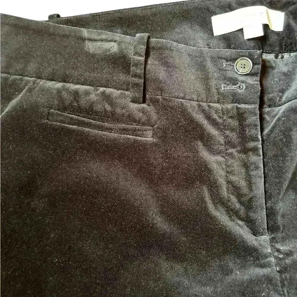 Loft Black Velvet Dress Pants - Picture 6 of 11